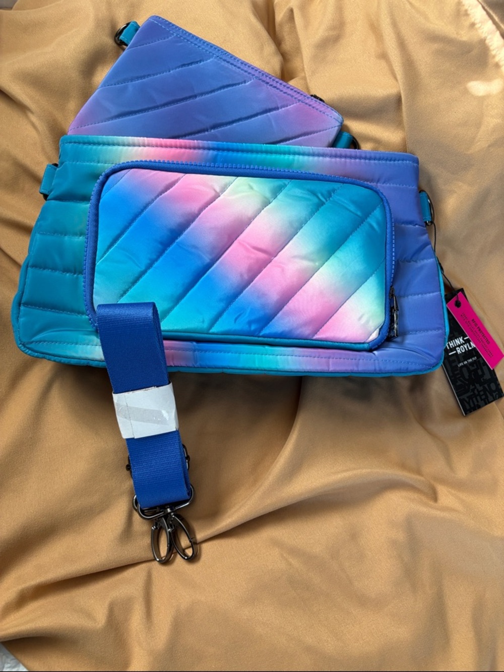 THINK ROYLN Black and Hot Pink RFID Protected Tag